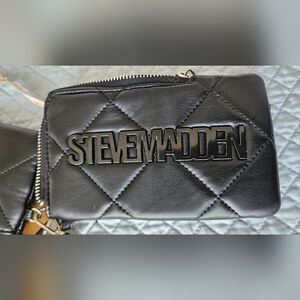 Black Quilted Cell Phone Holder and Coin/card Purse Set